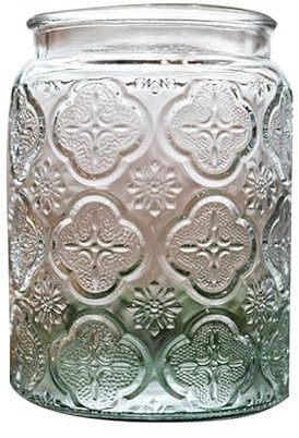 Jarsense Glasdose Vintage Glas Versiegeltes Glas mit Deckel Haushalt Lebensmittelqualität Vorratsdose Kaffeebohnen Teeblatt Vorratsdose Begonie Blumenmuster 1000 ml
