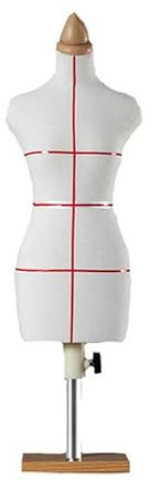 Gerrit Mini Mannequin for Sewing Making, Half Scale Dress Shape 1/2 1/3 1/4 Sizes, Fully Fixable Seamstress Dummy Model, Pants Pattern Making Model (Non Adult Full Size) 1/2B white