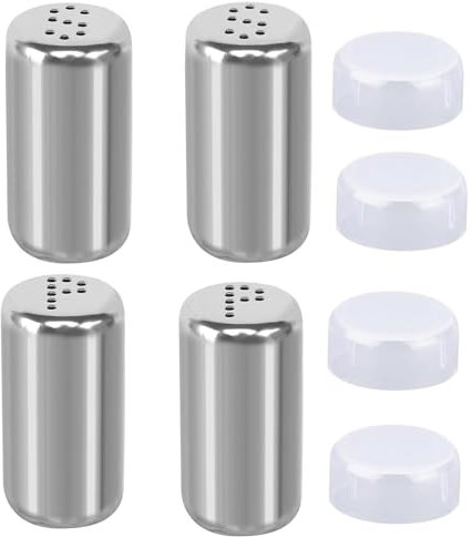 poivrières,4Pièces Salières et Poivrières en acier Inoxydable Poivrières de Barbecue Saliere Poivrière Set Poivrier Shaker Salière et Poivrière Mini Saliere et Poivriere de table Salière et Poivrière