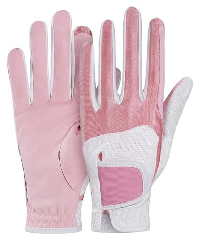 Guanti da golf da donna, per coppia, da golf da donna, antiscivolo, con impugnatura stabile, comodi guanti da golf per tutte le stagioni, guanti da golf sintetici per donne e