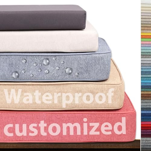 Wasserfestes-Rutschfeste-Gartenbankauflage, Anti-Slip Bankauflage Bankkissen, Washable Stuhlkissen Bankpolster Polsterauflage Sitzbank Auflage, FüR AußEnbereich, GartenmöBel, Terrasse, Innenbereich