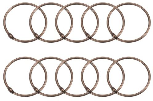QUARKZMAN 24 Stück Duschvorhang Ringe - Gardinen Ringe aus Kohlenstoffstahl50mm Innendurchmesser Rund Vorhang Ringe Duschvorhang für Fenstervorhang Bettvorhang Duschvorhang, Kupfer