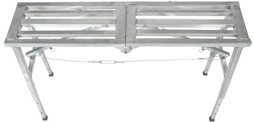 Plataforma de Andamio Plataforma de Trabajo Plegable Ajustable, Andamio de Aluminio Escalera de Mano Banco de Trabajo Ajustable con Pies Antideslizantes para Limpieza