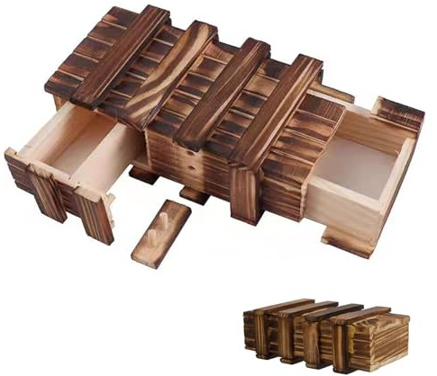 Rätselbox für Geldgeschenke - Hochzeit & Geburtstag Geschenkbox mit Puzzle Box & Schmuck Geld