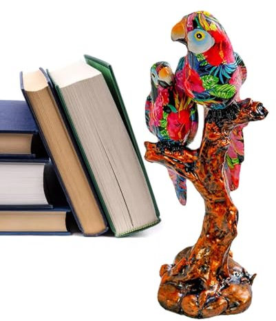 Dekofigur Papageien Vögel,Papageienfigur Dekoration | Realistische Sammlerfiguren, Vogelstatue, Kunstharz, Vogel - Kreative Papageienfigur. Lebendige Deko-Akzente für den Tisch, Bücherregal