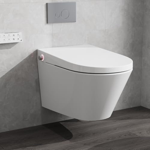 Horow Dusch-WC mit Bidet-Funktion: Selbstreinigende Düse, Beheizbarer Sitz, Geruchsentfernung, Nachtlicht & Fernbedienung – Modernes Hänge-WC für Premium-Komfort