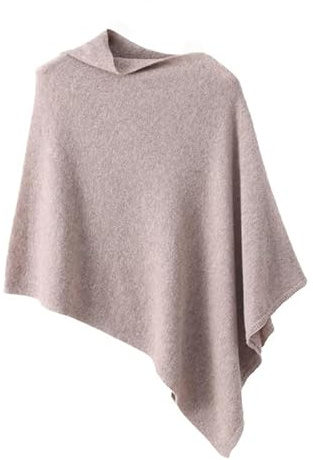 LIUYUYOUGO Poncho De Mujer Poncho De Lana Merino Para Mujer Cómodo Jersey De Punto Capa Chal Elegante Jersey Sin Mangas Con Bloques De Color Dobladillo Asimétrico Abrigos De Pashmina Para Otoño E