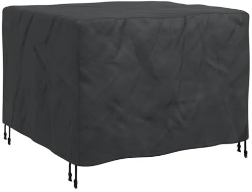 vidaXL Funda para Muebles Liso Negro 100 x 100 x 70 cm 210D, Protector de jardín, Cubierta Rectangular, para Muebles Modernos, Resistente al Agua, UV, para Todo Clima