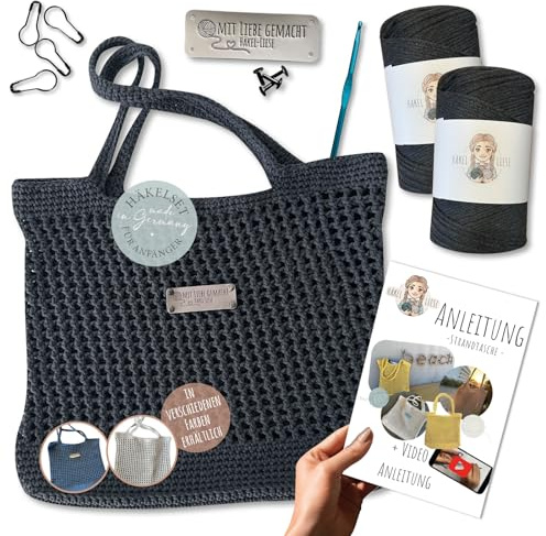 Häkelset Für Anfänger - Strandtasche, Häkelset Erwachsene, Tasche häkeln