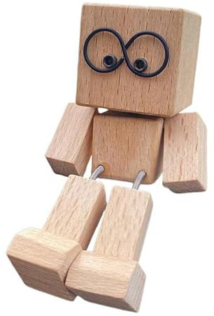 YGCHEN Figurine Oscillante en Bois Artisanale, Marionnette Oscillante en Bois pour Tableau de Bord de Voiture, Poupée Tremblante, Figurines d'action, Décoration de Voiture, Cadeau Créatif