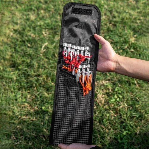 Yhenlovtt Dyneema Camping Portable Camping Nail Storage Bag for Carry and Double Tent Pegs Layer Hand 20cm Outdoor 30cm Accessories