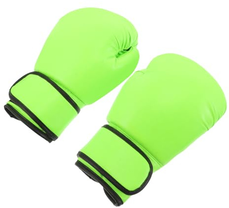 ANDRESLAD Guantoni da Boxe per 8Oz Verdi Imbottitura in Schiuma Guanti da Allenamento Mma e Taekwondo per Ragazzi Set Protettivo per Sparring e Arti Marziali