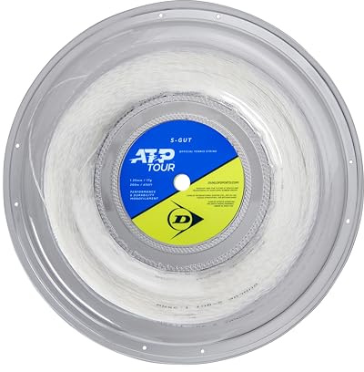 DUNLOP S-Gut 17G vit 200 m tennissträngrulle – komfort och kraft multifilamentrulle