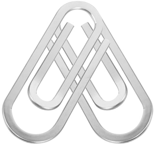 Fermasoldi Uomo in Acciaio Inox, 2 Pezzi, Design Semplice Argento | Graffetta Porta Soldi, Fermaglio Soldi Uomo, Portafogli Fermasoldi Uomo, Soldi per Portafoglio