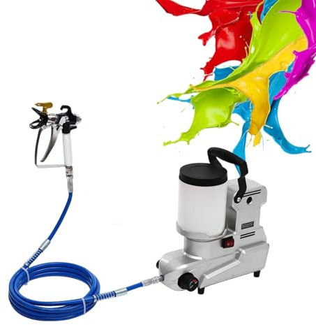 Pulverizador Eléctrico con Pedestal 1600 W, Pistola Airless Profesional, Alta Eficiencia Pulverizador De Pintura para Bricolaje, Interiores Y Exteriores