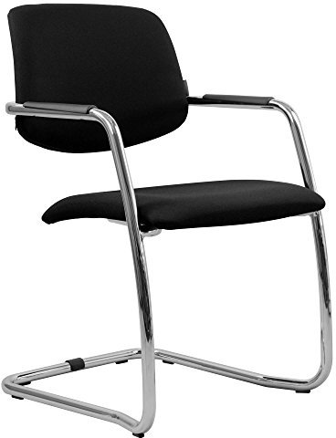 Weber Büro GAMA Freischwinger Schwarz Stapelbar Besucherstuhl Konferenzstuhl Seminarstuhl Stuhl