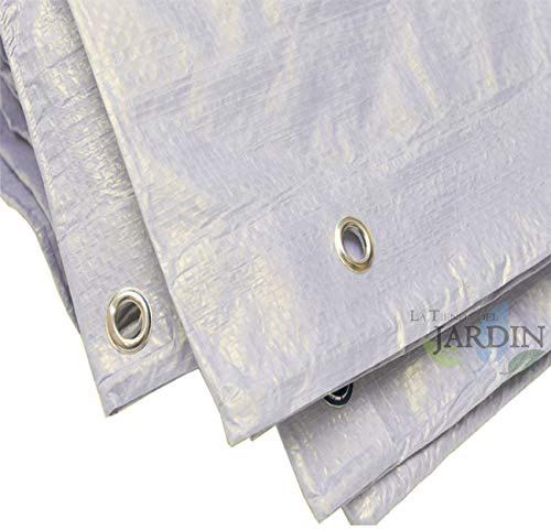 Suinga Toldo Reforzado Blanco 6x10 m | 90 gr/m² | Ojales Metálicos | Impermeable y Resistente | Jardín, Camping y Protección Exterior