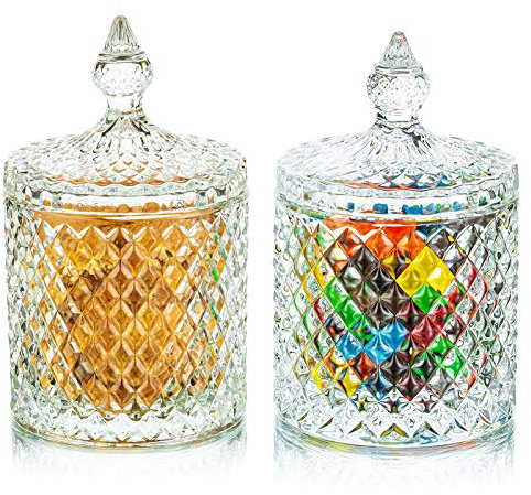 Piatti Di Caramelle Con Coperchi Contenitori Di Caramelle Barattolo Di Vetro Trasparente Per Biscotti Per Buffet Di Caramelle Piatti Di Buffet Di Caramelle Per Display Per Feste Farina Di Spezie