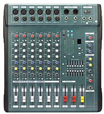 Mesas de Mezcla de Estudio, 6/8/12/16 Canales Audio Música Mezclador USB Consola mezcladora Pro Procesador de Efectos Digitales Console de Mistura de mixagem,6way