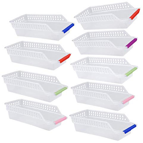 RoadLoo Contenitori per Frigorifero, 9 Pezzi Scatola Plastica Conservazione Cestini Organizer Cassetti Cucina Vaschette Salvaspazio