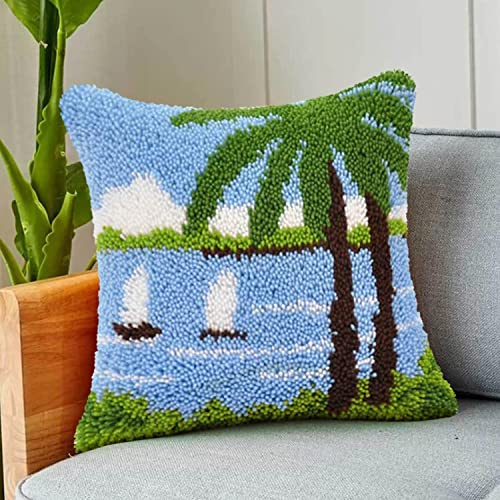 ROCKY&CHAO Myriad Choices Kit de crochet pour tapis à faire soi-même avec sets de coussins à crocheter 43x43cm Housse de coussin pour adultes et enfants Kit crochet mural, art mural