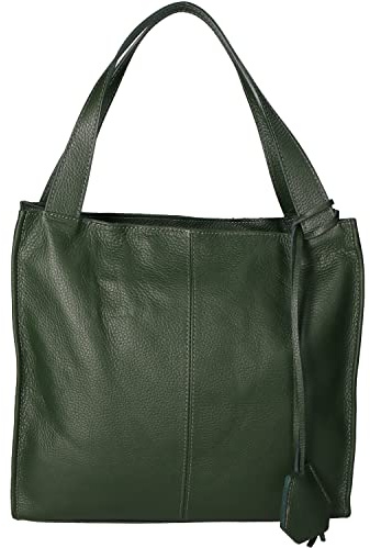 Aren - Shoulder Bag Borsa a Spalla da Donna in Vera Pelle Made in italy - 34x31x10 Cm