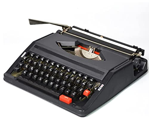 Máquina de escribir manual retro, máquina de escribir vintage creativa, decoración del hogar funcional de inspiración vintage, ideal para letras, escritura creativa,Black