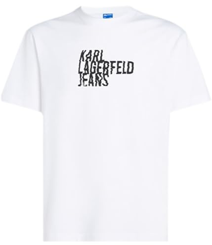Karl Lagerfeld Jeans Hombre Regular Short Sleeve Logo T-Shirt White S