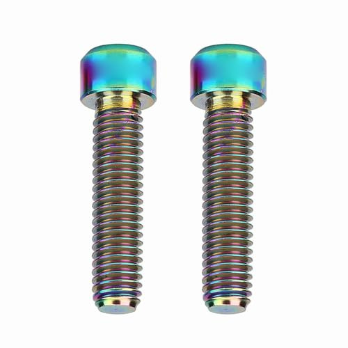 Odorkle 2Pcs Bike Disc Brake Screw,High Strength Alloy Disc Brake Caliper Screw Bolts for Mountain Bike (Colorful), Odorklexi0zd834hm-02