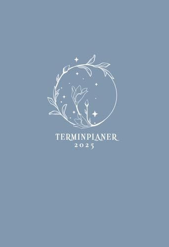 Terminplaner 2025: A6 Taschenkalender | 1 Woche auf 2 Seiten Agenda Planer | Buchkalender im Mini Format | Jahresplaner Kalenderbuch | Terminkalender ... & Kompakt Wochentaschenkalender Boho Blau