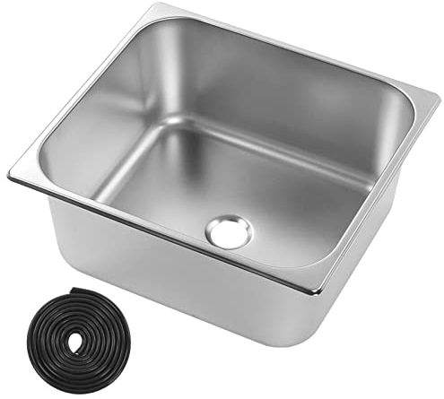 Brilluxa Unterbauwaschbecken, 304 Edelstahl, L330 W300 H150mm, Handwaschbecken, 40mm Abflussanschluss, RV Boot Küche Badezimmer Waschbecken, Spülbecken
