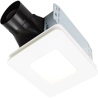 Broan-NuTone Bathroom Exhaust Fan with LED light – Easy Retrofit Without Attic Access, Quiet 1.5 Sones, Effective Ventilation at 80 CFM ENERGY STAR Certified Moisture and Odor Control
