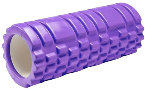 Foam Roller for Deep Tissue Muscle Massage | Fitness Gym Physio | Massage Roller for Legs, Back and Arms | Trigger Point Muscles Therapy | Lightweight | 33x14cm (Purple)