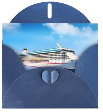 Kreuzfahrtschiff-Grußkarten mit Umschlägen, einzigartiges Design, blanko, 10,2 x 15,2 cm, Pop-Up-Karten für alle Anlässe, Geburtstagskarte, Jubiläumskarte