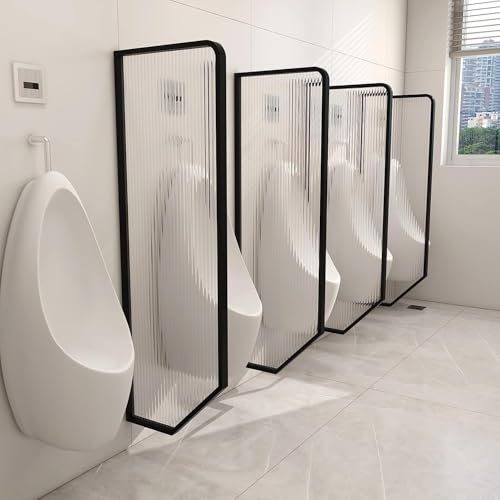 NZVZGKTNTW 3er-Pack Urinal-Trennwand, Wandmontierte Urinal-Trennwand, Trennwand for Öffentliche Toiletten, Durchscheinendes Gehärtetes Glas, Wasserdicht for Hotels/Büros/Bars