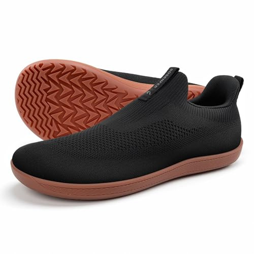 Sosenfer Tofflor för kvinnor män bekväma halkfria halkfria platta mysiga tofflor unisex, Svart, 42 EU