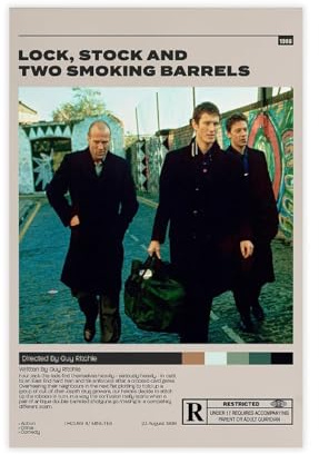 GJHTQLP Lock, Stock And Two Smoking Barrels Poster Movie Posters Canvas Poster Bedroom Decor 16x24inch(40x60cm)