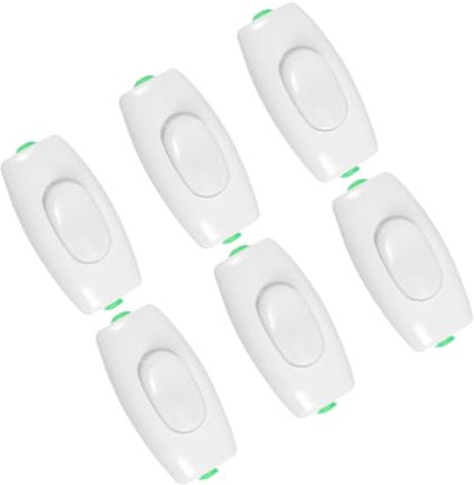 UKCOCO 6pezzi Interruttore Pulsante Unipolare Per Lampade Da Elegante e Funzionale Per Piccoli Elettrodomestici Controllo Sicuro e Protetto