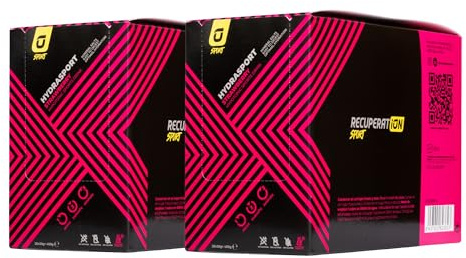 PACK 2 Bebida Hipotónica en Polvo con Electrolitos + Vitamina B1 + Sales Minerales para Deportistas - Hidratación Muscular - Sabor Fresa Sin Gluten Lactosa - Pack 20 Sobres Apto Veganos | RECUPERATION