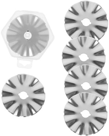 HOMSFOU 5piezas Cortador Giratorio Cuchillas Rotativas Perforantes Acero Inoxidable Para Tela y Costura