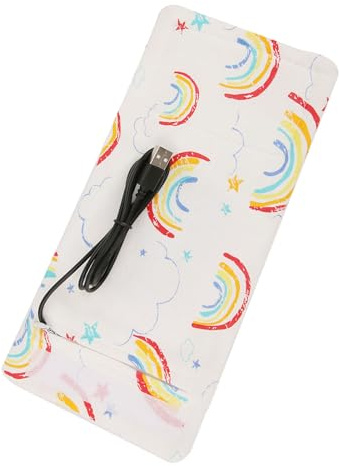 SUNGOOYUE USB Baby Bottle Keep Warm Insulation Bags for Car Trips, Portable Milk Storage Cover with Thermostat for Baby Nutrition, Compatible with USB Devices, Material (Rain Bow)