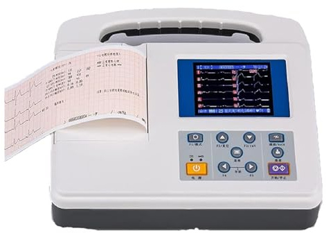 Wsexyy Portable ECG/ECG Monitor, Record ECG and Heart Rate In 12 Channels, 3.5in Digital Color LCD Electrocardiograph with ECG Waveform Demonstration Mode, Home Heart Health Monitor