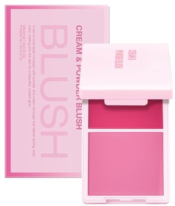 Palette de blush multi-usage 2 en 1 crème et poudre pour maquillage quotidien, accessoires cosmétiques essentiels, couleur naturelle