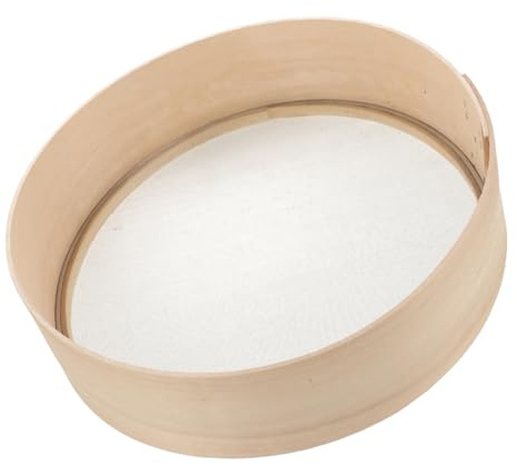 ROMISBABA Colador De Harina De Madera y Acero Inoxidable Tamiz Manual para Repostería Filtro Fino Portátil para Cocina Doméstica y Profesional