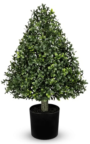 Oairse Bosso artificiale in vaso, 60 cm, pianta artificiale a forma di lacrima, per soggiorno, camera da letto, ufficio, ingresso, giardino