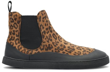 GROUNDIES Sienna Damen Barfußschuh Chelsea Boots, Leo/Black, 39