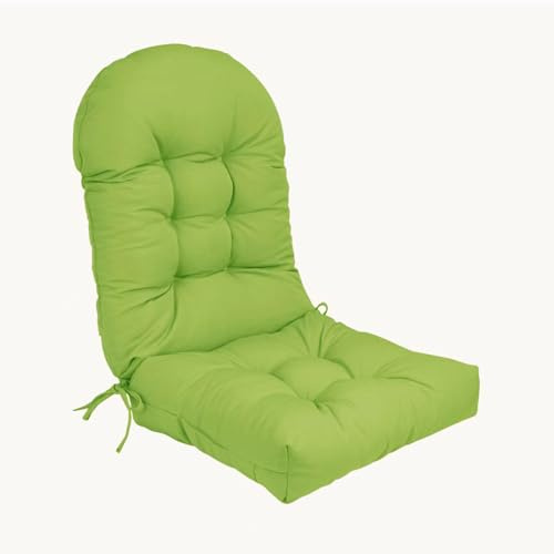 Adirondack - Cuscino impermeabile per sedia a dondolo con schienale alto, per esterni, comodi, colore: verde frutta per mobili da giardino