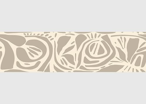 AG Design Bordura Autoadesiva Flora Astratta Moderna, AWB 8444 | Decorazione Impermeabile per Pareti, Mobili, Carte da Parati, Rivestimenti Murali e Porte | Larghezza 500 cm x Altezza 13,8 cm