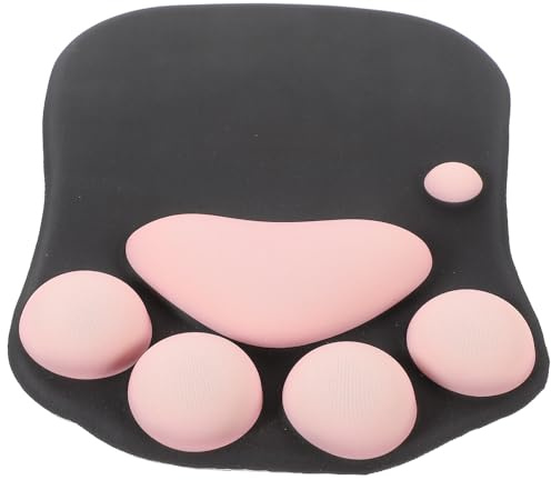 Zerodeko Tapis de Souris Chat Ergonomique avec Repose-Poignet Silicone pour Bureau Support Confortable pour Souris Gamer et Usage Ordinateur Design Mignon Patte de Chat Antidérapant