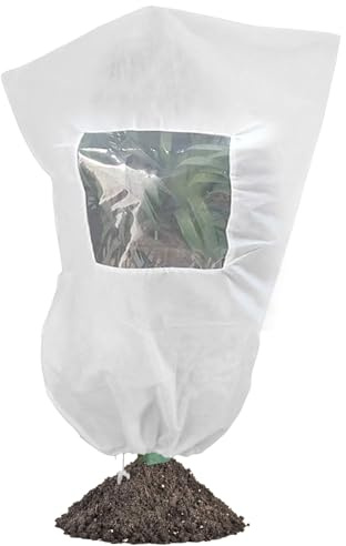 para Plantas para Invierno, Bolsas de protección contra heladas con Cremallera Lateral, Manta no Tejida de arbustos cálidos para Invernadero, Flor, bonsái, cítricos, Verduras, Tomates, Uso